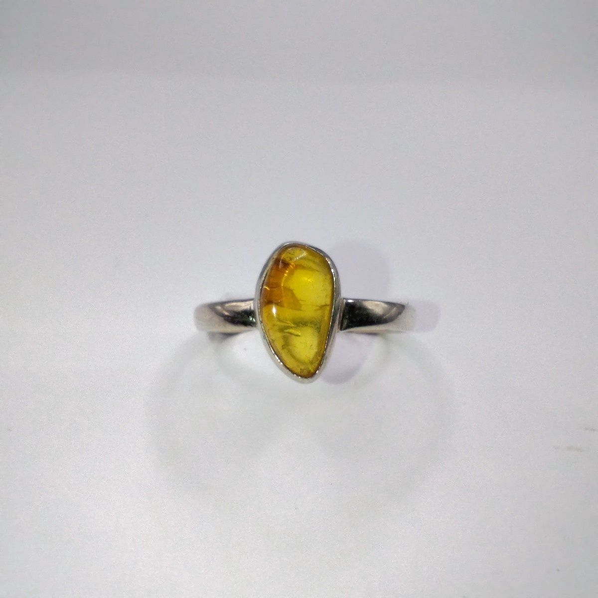 Baltic Amber Ring Size 11 Sterling Silver