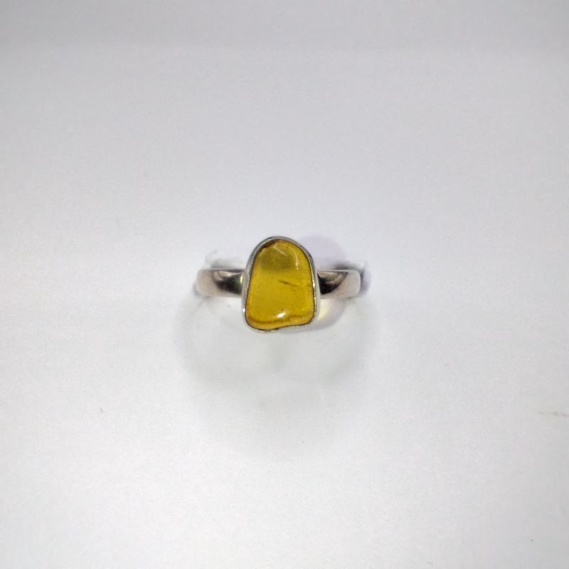 Baltic Amber Ring Size 5 Sterling Silver