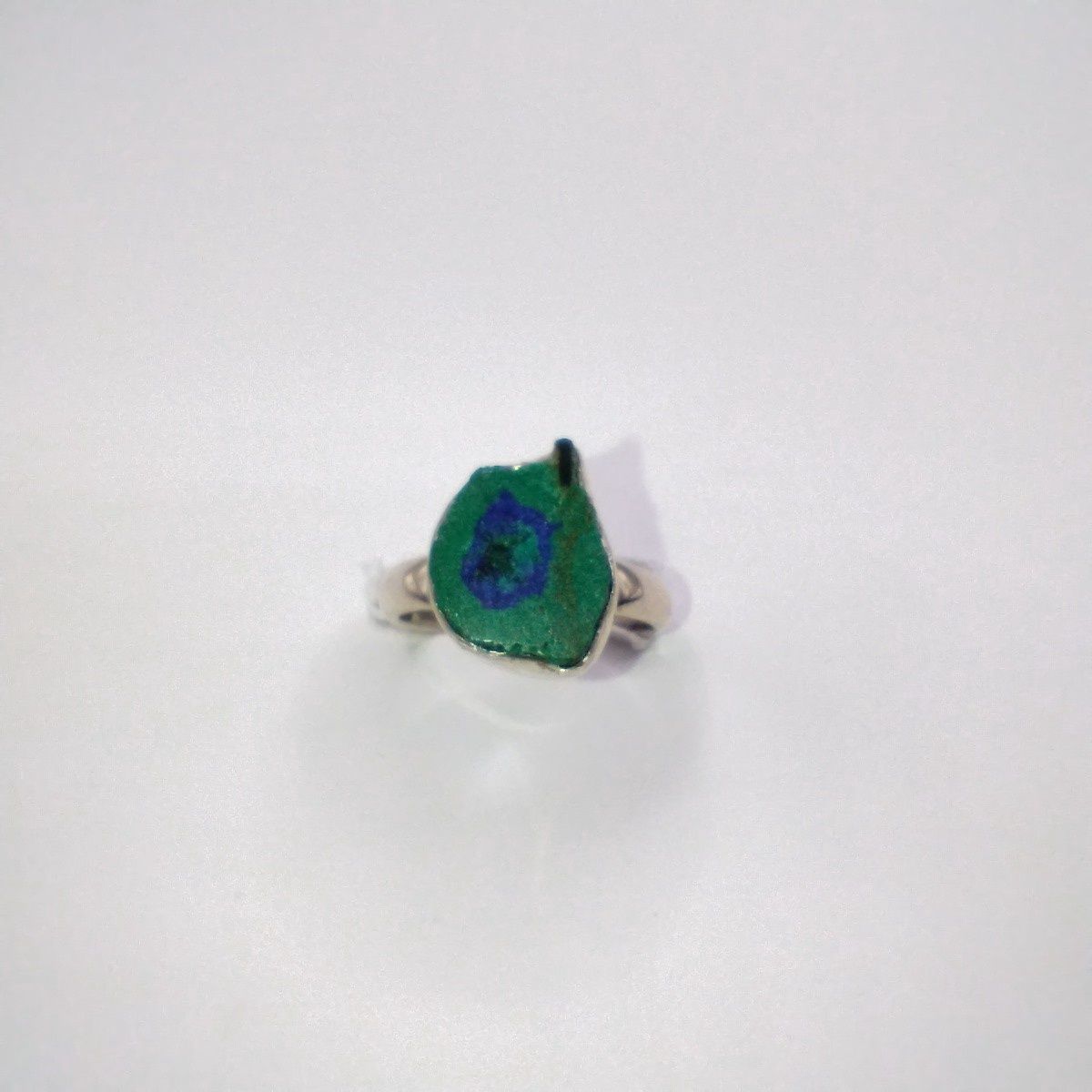 Blueberry Azurite Sterling Silver Ring Size 6