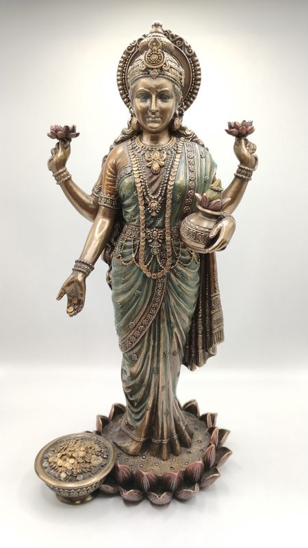 Lakshmi Wealth Prosperity Wisdom Fortune Statue