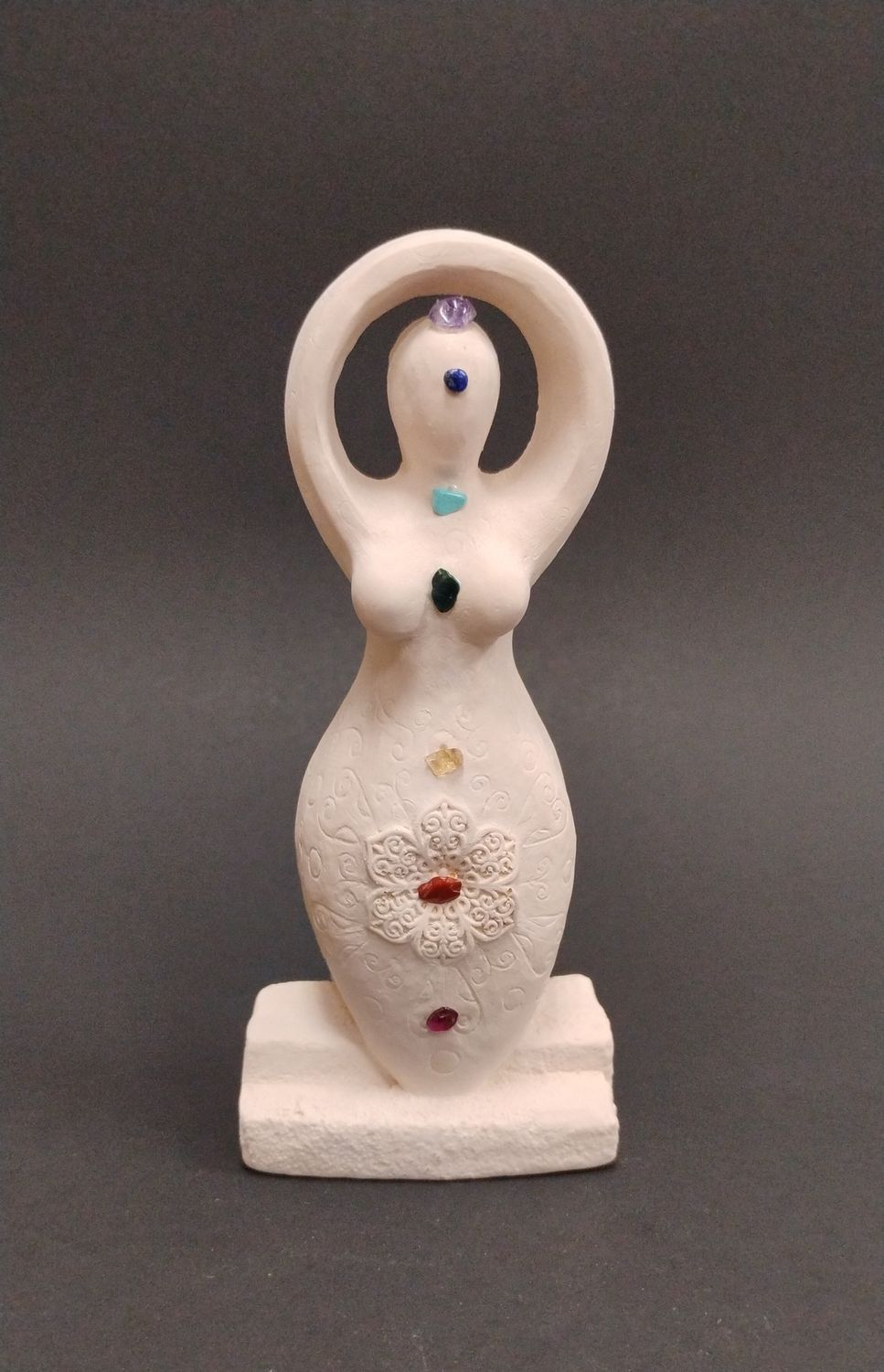 Gypsum Cement Statue - Chakras Goddess