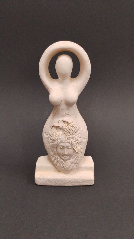 Gypsum Cement Statue - Eagle Goddess