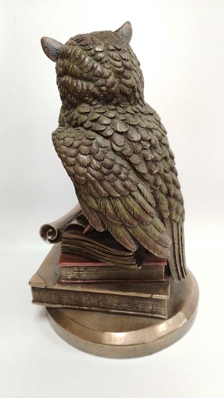 Eagle Owl On Books Statue