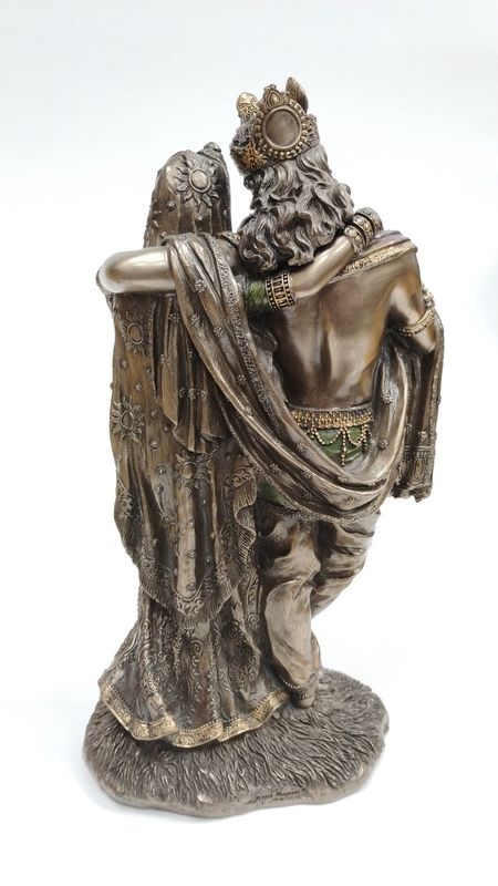Radha &amp; Krishna Bronze Finish Statue
