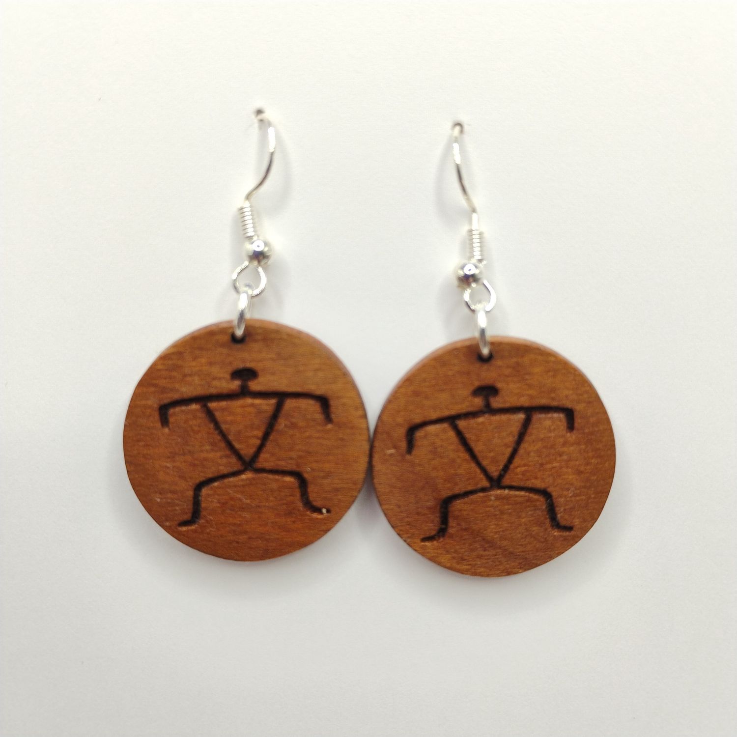 Wood Shop Earrings - Hawaiian Petroglyphs