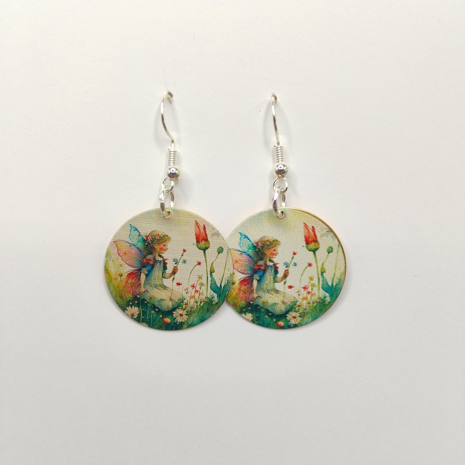 Sterling Silver Plated Earrings - Fairy Circles