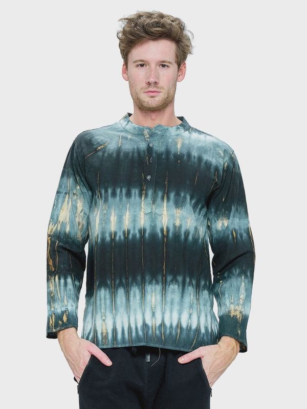 Men's Tie Dye Kurta (Black Multi)