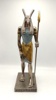 Seth Holding Staff Statue