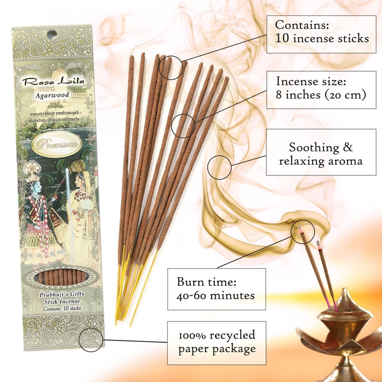 Incense Sticks Rasa Lila - Premium Incense - Agarwood