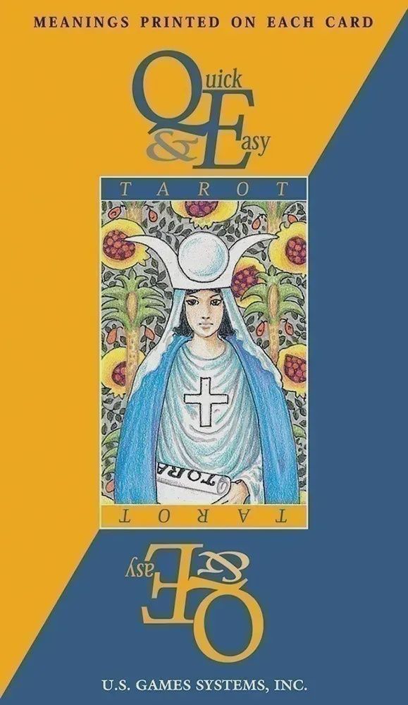 Quick &amp; Easy Tarot: 78-Card Deck with Upright and Reversed Meanings Printed on Each Card, Beginner-Friendly, Universal Waite Imagery, Learn Tarot with
