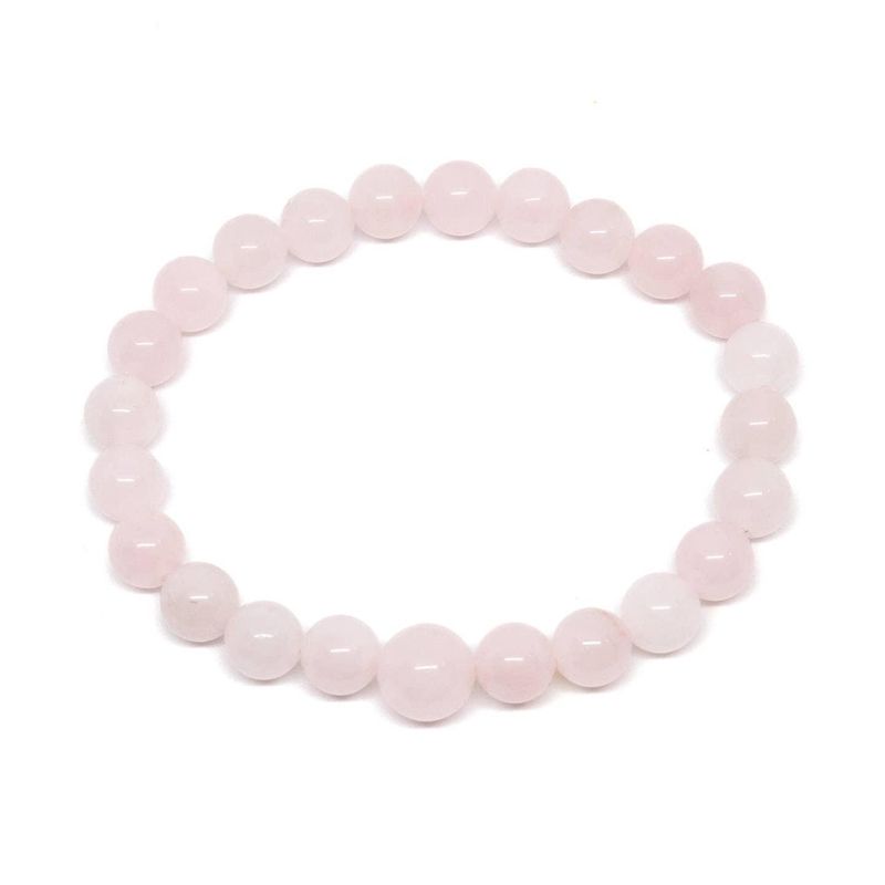 Wrist Mala Beaded Bracelet - Rose Quartz - 8mm