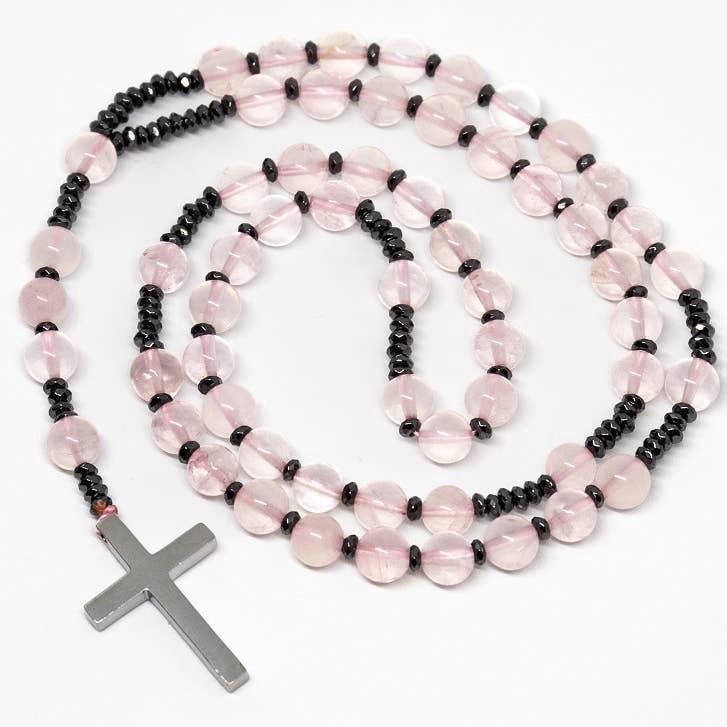 Gemstone Rosary - Rose Quartz - 8mm