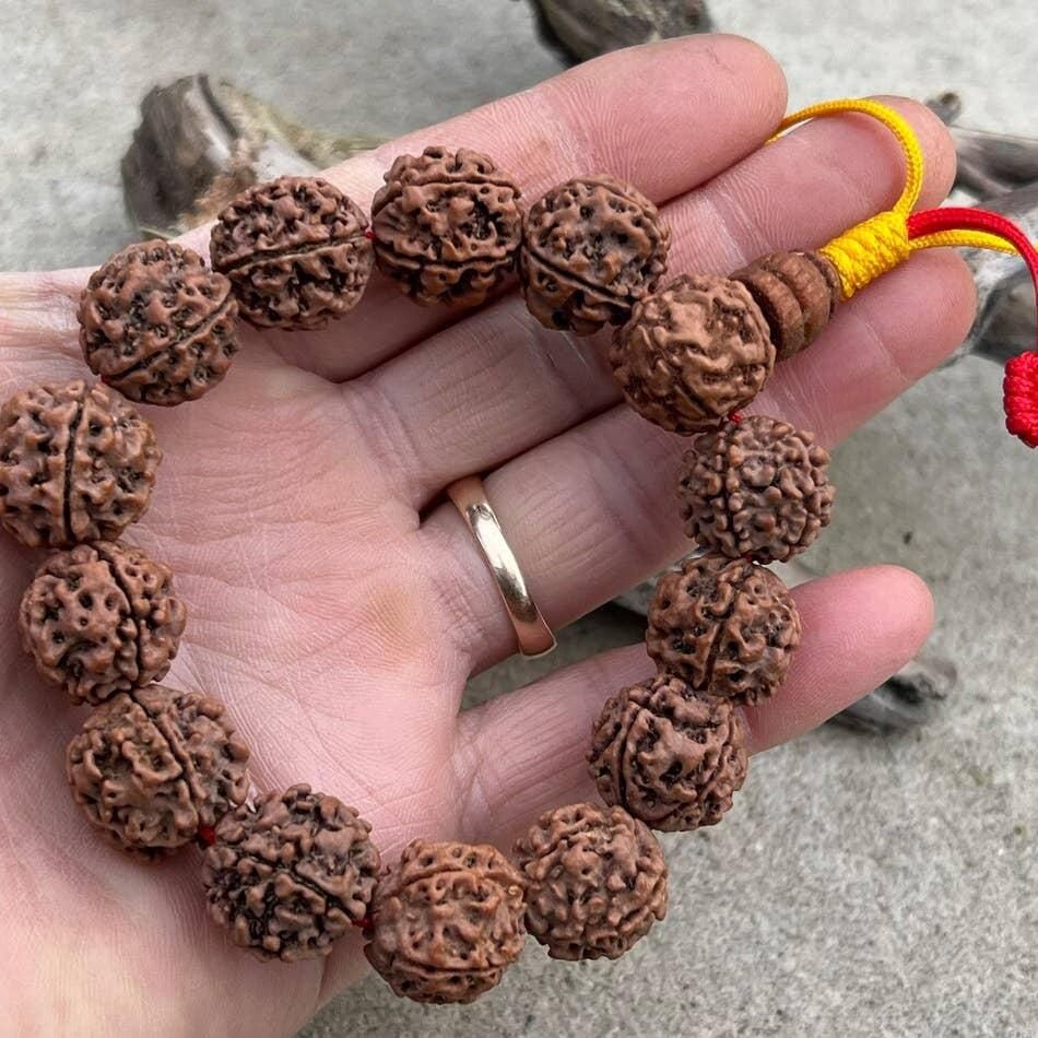 Wrist Mala Beaded Bracelet - Rudraksha - 8mm