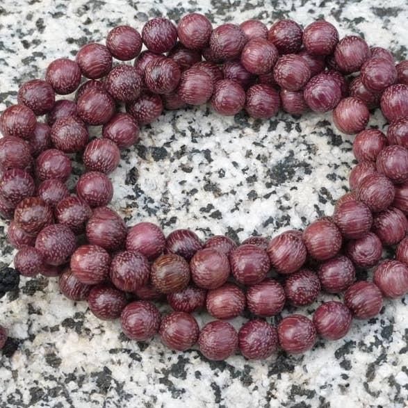 108 Bead Mala - Purpleheart Wood (Stretchy - 8mm