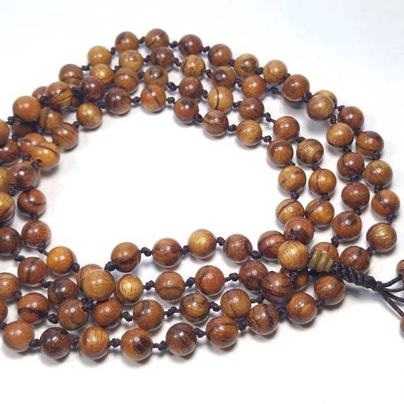108 Bead Mala - Tiger Aloeswood (Knotted) - 8mm