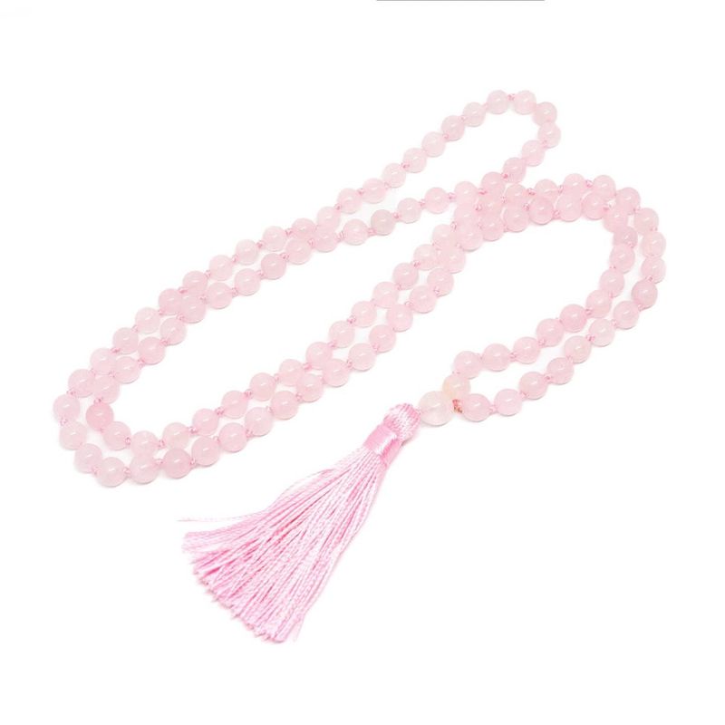 108 Bead Mala - Rose Quartz (Knotted) - 8mm