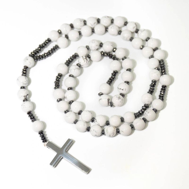Gemstone Rosary - Howlite - 8mm