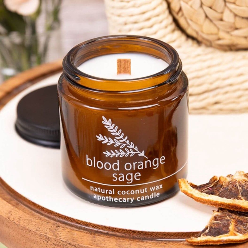 4 oz Wood Wick Candle - Blood Orange Sage