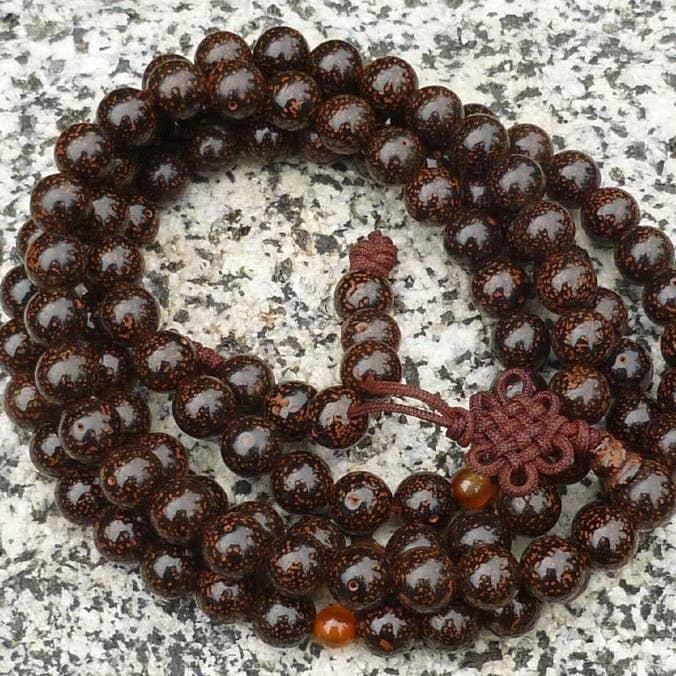 108 Bead Mala - Black Lotus Seed - 9mm