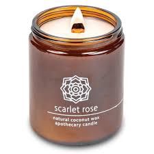 8 oz Wood Wick Candle - Scarlet Rose