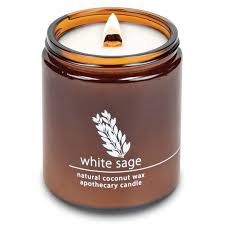 8 oz Wood Wick Candle - White Sage