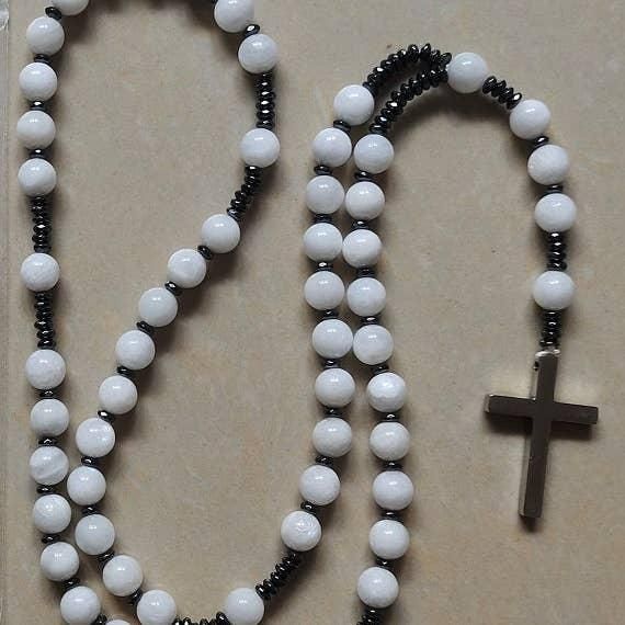 Gemstone Rosary - Moonstone - 8mm