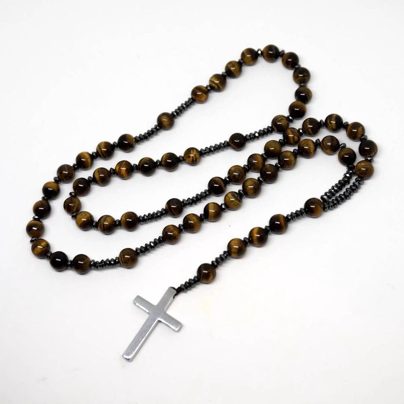 Gemstone Rosary - Tiger's Eye - 8mm