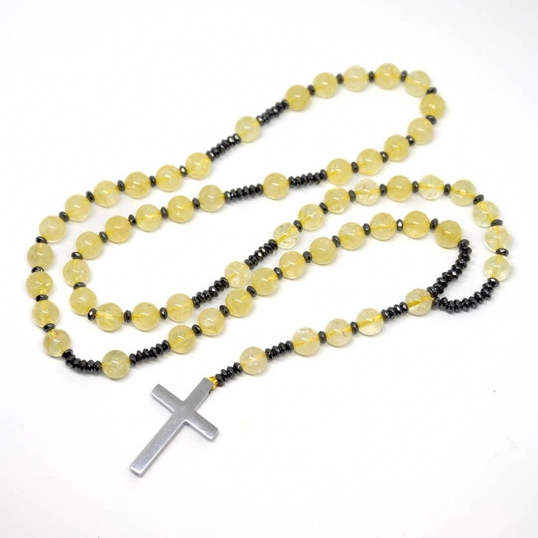 Gemstone Rosary - Citrine - 8mm