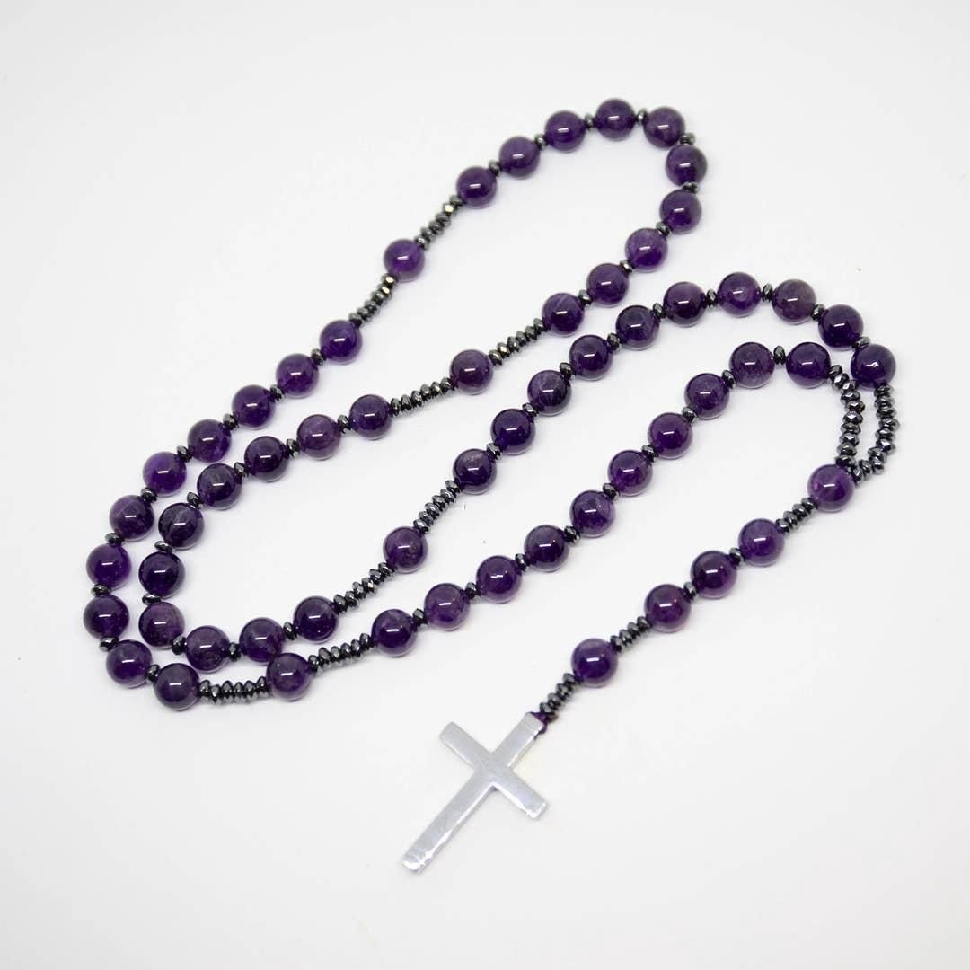 Gemstone Rosary - Amethyst - 8mm