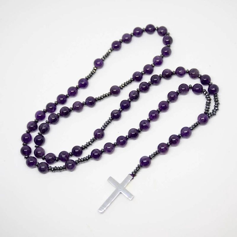 Gemstone Rosary - Amethyst - 8mm