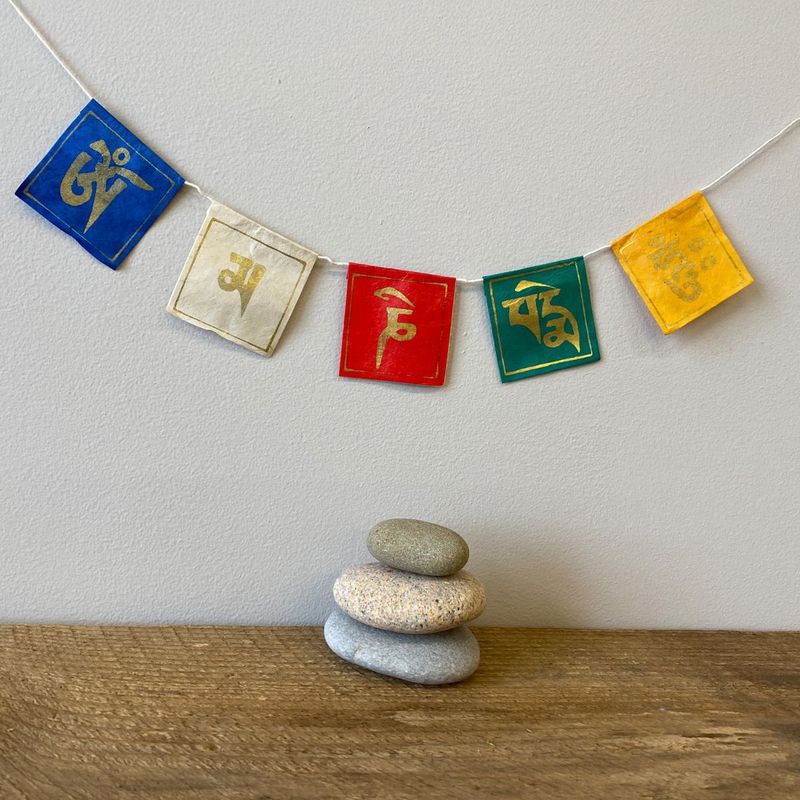 Paper Prayer Flags - Mini Sacred Mantra