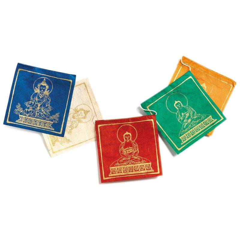 Paper Prayer Flags - Mini Medicine Buddha