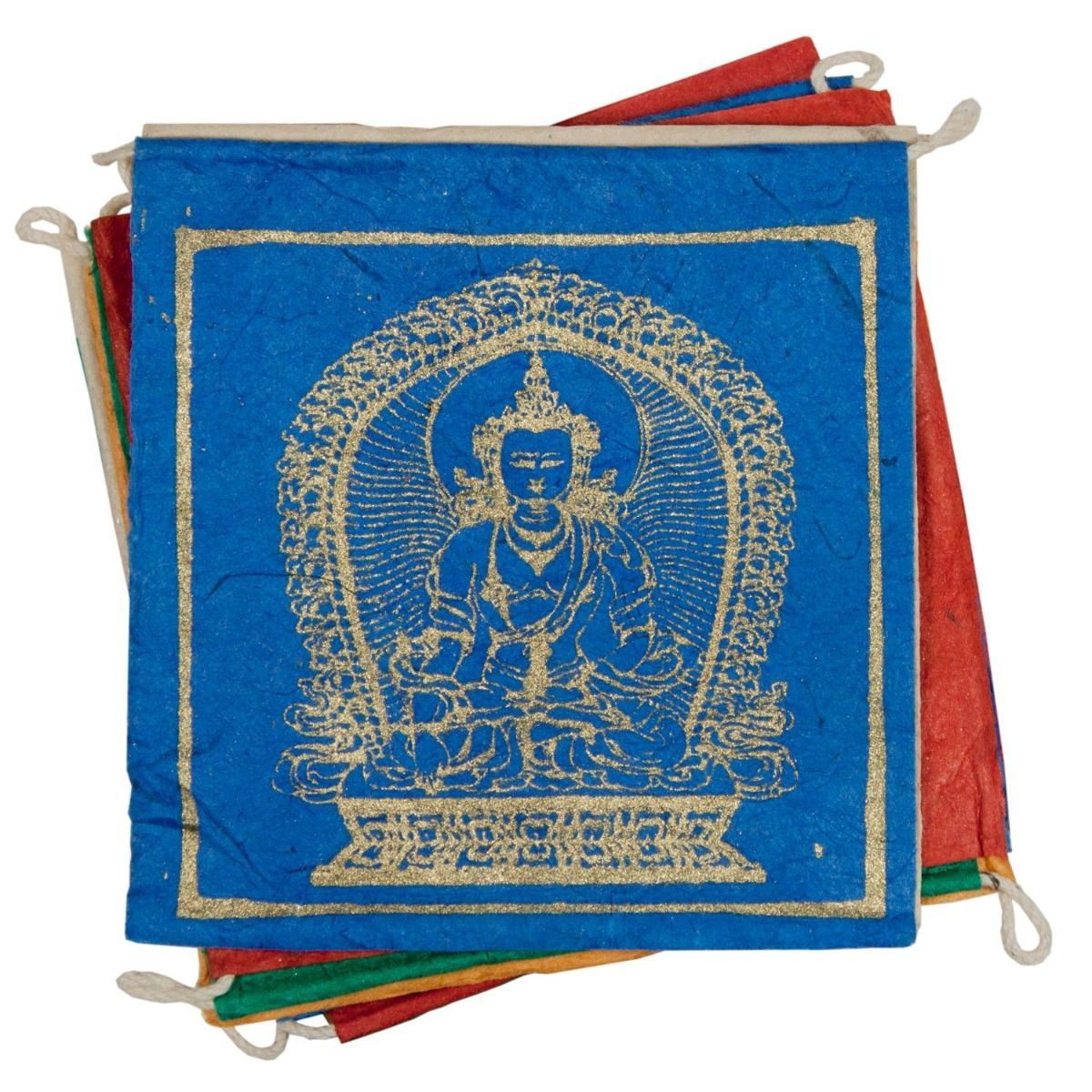 Paper Prayer Flags - Mini Medicine Buddha
