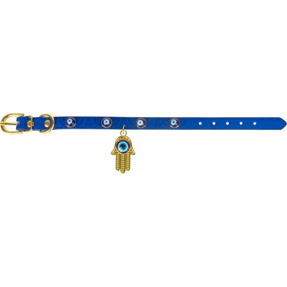 Vegan Leather Cat/Dog Collar - Evil Eye (Small)