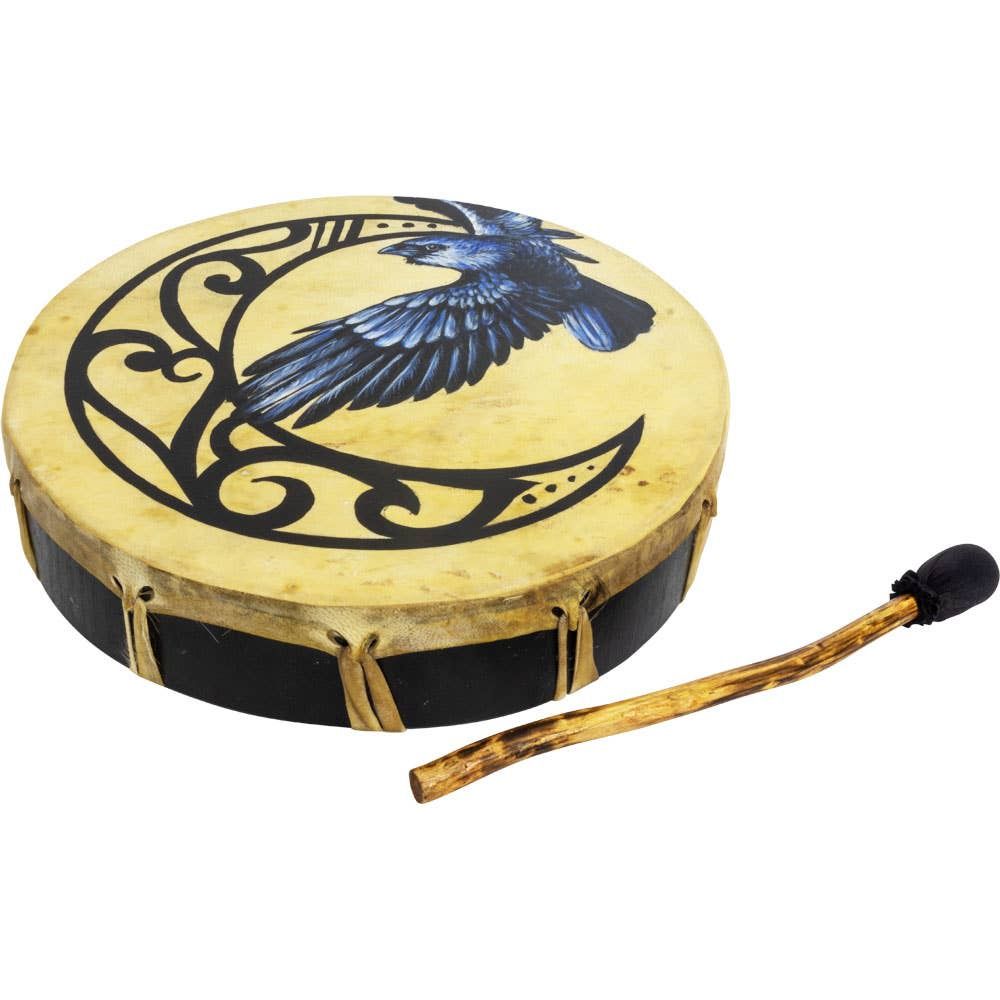 Ceremonial Drum - Moon &amp; Raven