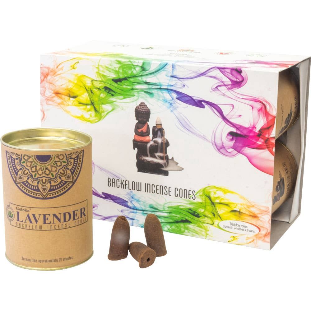 Goloka Backflow Incense Cones - Lavender