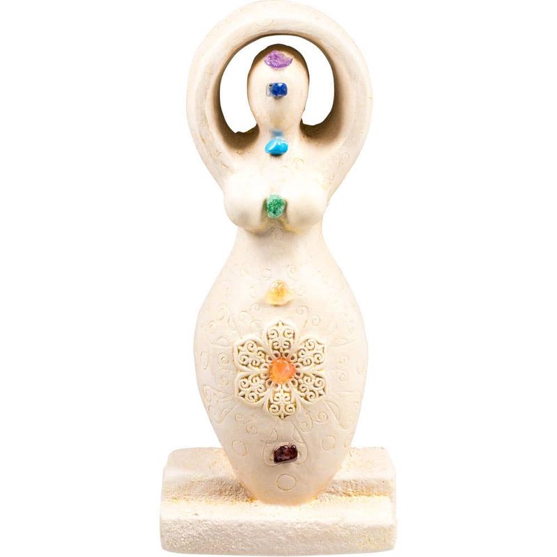 Gypsum Cement Statue - Chakras Goddess