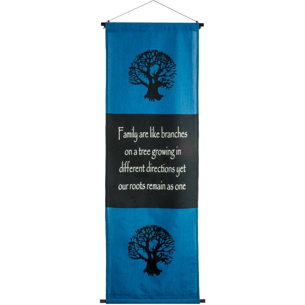 Cotton Inspirational Banner - Family Roots