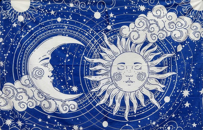 Tapestry - Sun Moon Clouds Universe
