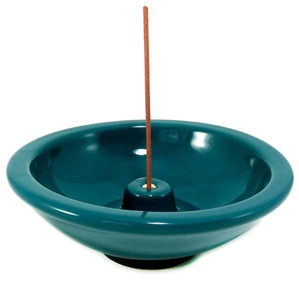 Blue-Green Ceramic Incense Wheel