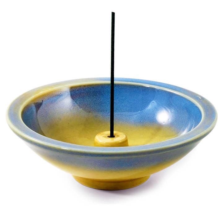 Azure Ceramic Incense Wheel
