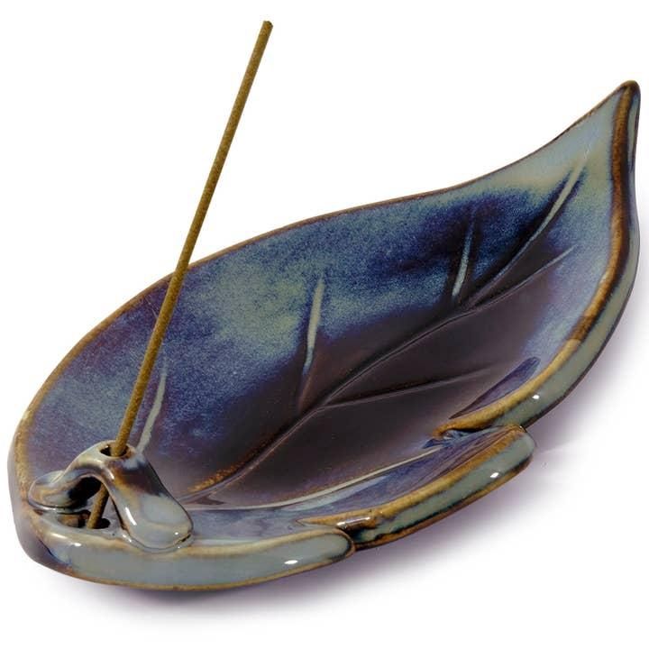 Mountain Mist Ceramic Incense Leaf