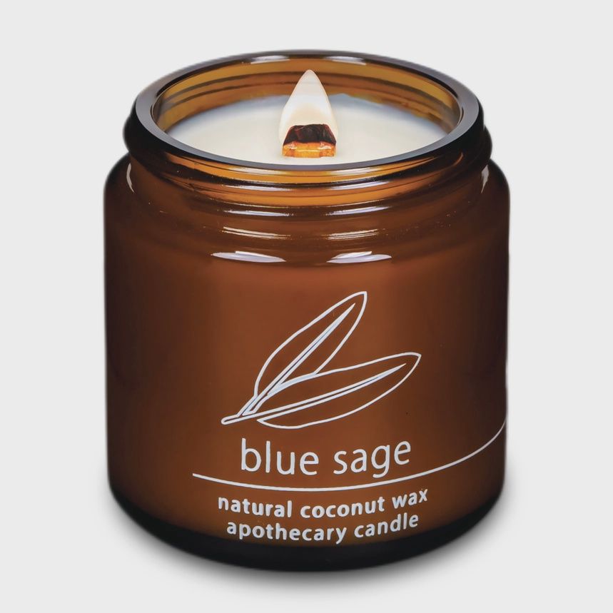 4 oz Wood Wick Candle - Blue Sage