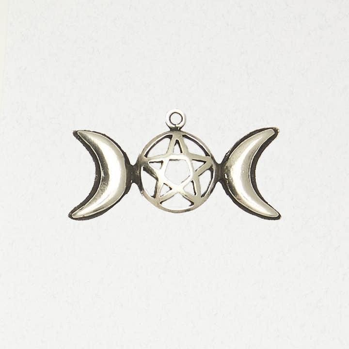 Wicca Pewter Pendant Necklace - Pentacle - WIC-124