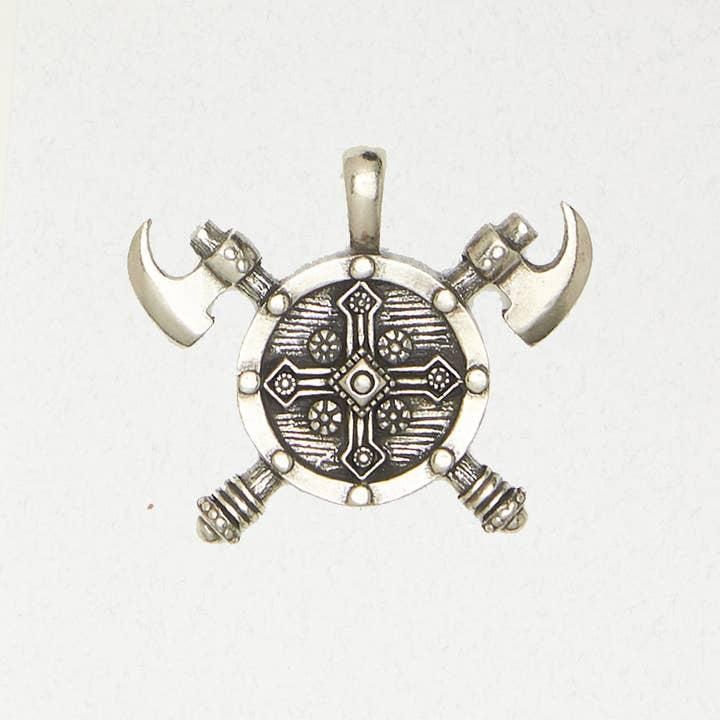 Norse Pewter Pendant Necklace â€“ Viking Warrior - ODN-177
