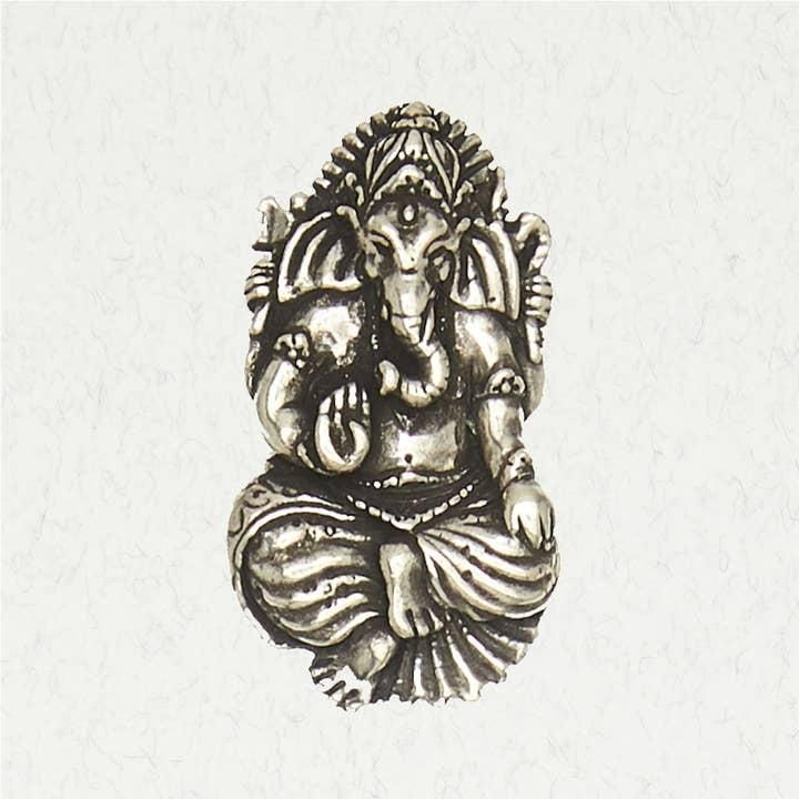 Hindu Pewter Pendant Necklace - Ganesh - VEDA-119
