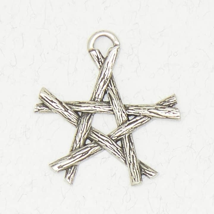 Wicca Pewter Pendant Necklace - Pentagram - WIC-172