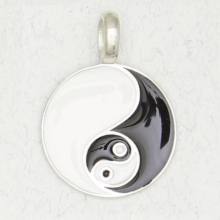 Buddhist Pewter Pendant Necklace - Yin Yang - SID-122