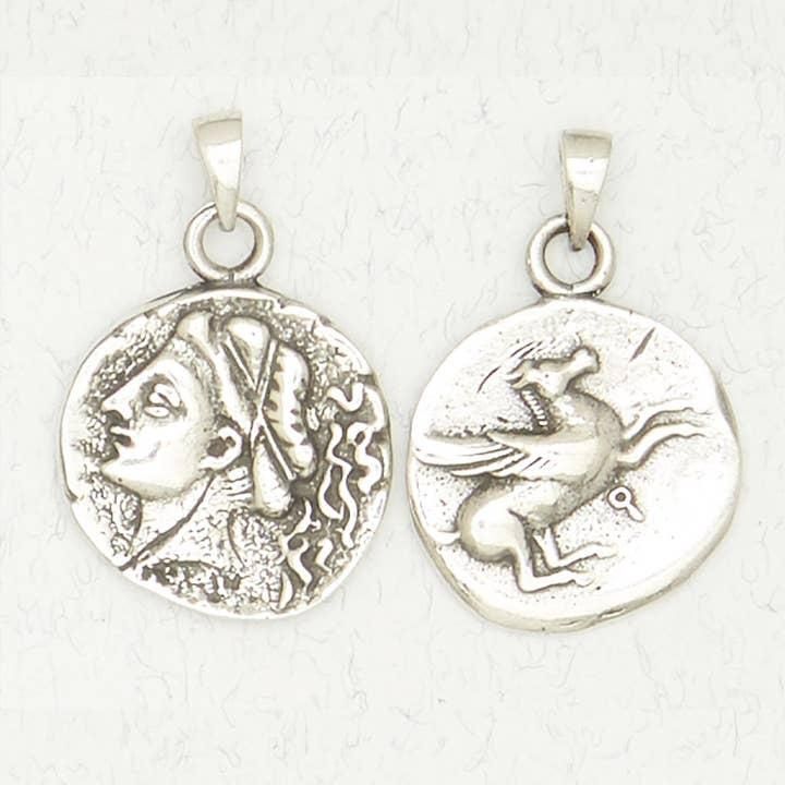 Greek Goddess Pewter Pendant Necklace - Aphrodite - OLM-106