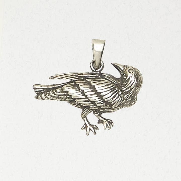 Celtic Pewter Pendant Necklace - Celtic Raven - EIR-182